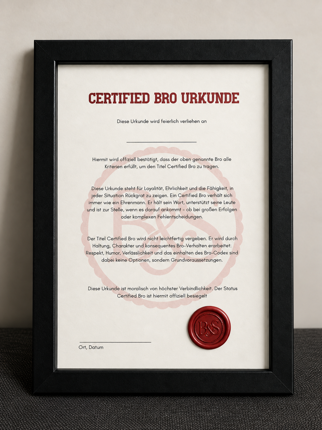CERTIFIED BRO URKUNDE