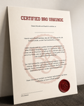 CERTIFIED BRO URKUNDE